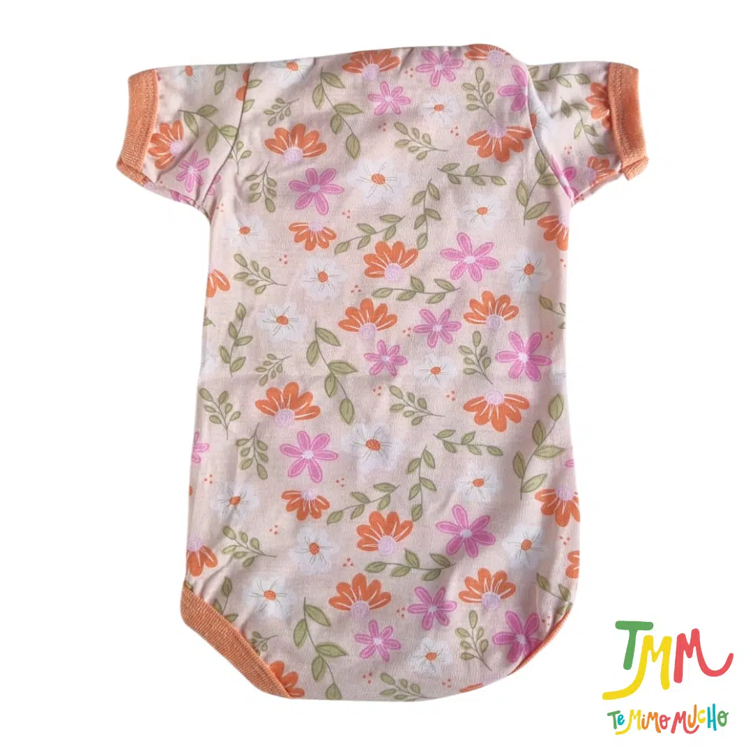 Body manga corta Flores Naranja - Imagen 3