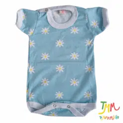 Body manga corta Margaritas Celeste