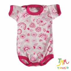 Body manga corta Corazones  Rosa