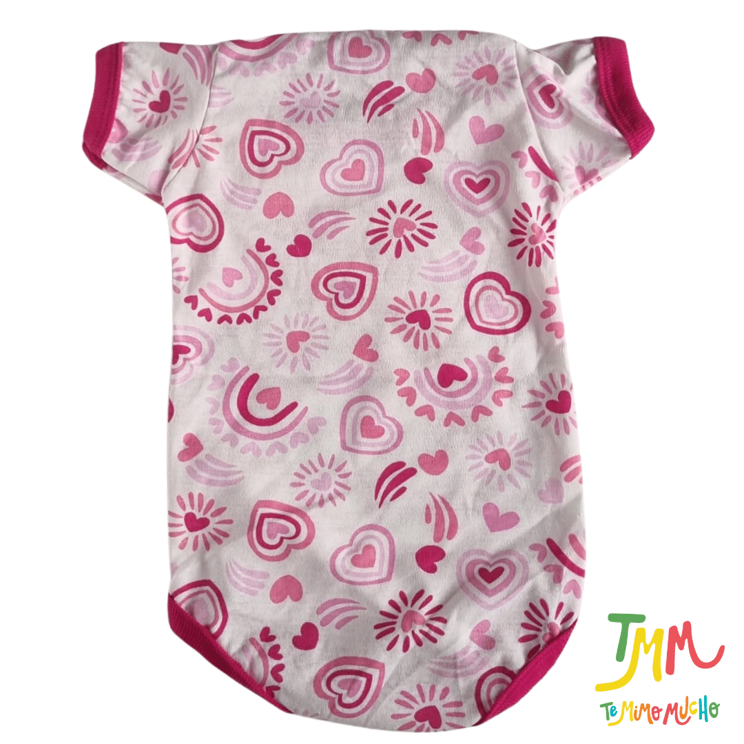 Body manga corta Corazones Rosa - Image 2