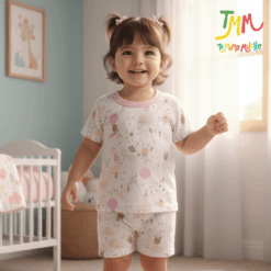 Conjunto Remera y Short Conejitos Nube Rosa