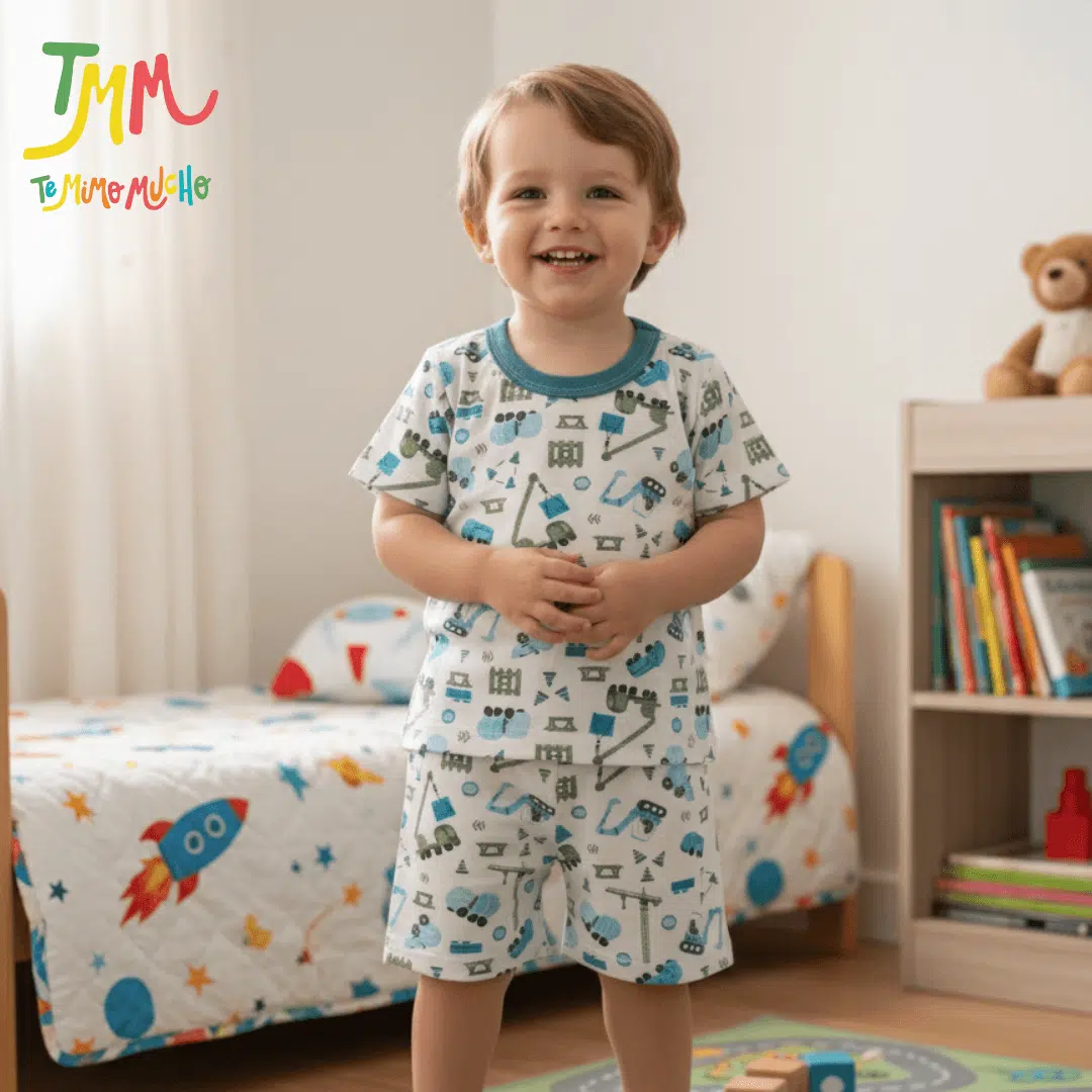 Conjunto Remera y Short Camioncitos