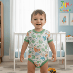 Body manga corta Dino Verde y Azul