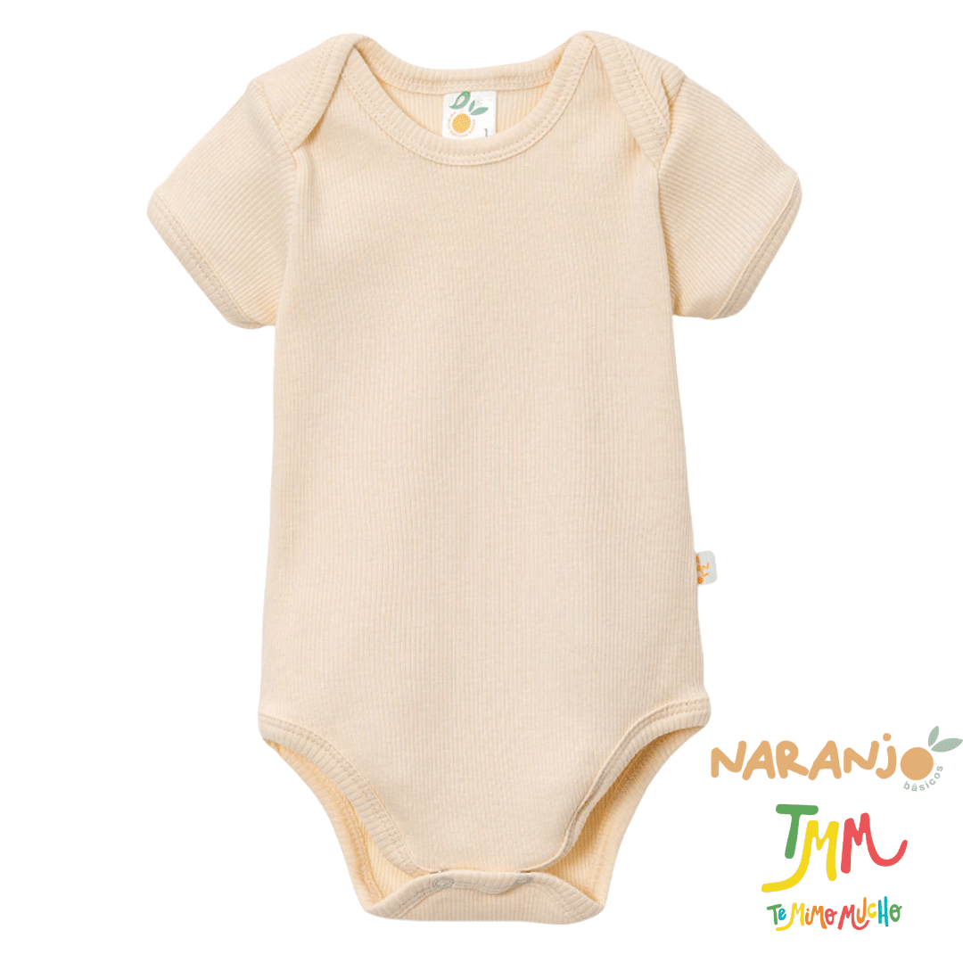 Body NARANJO MORLEY Crudo Manga Corta Cuello Americano