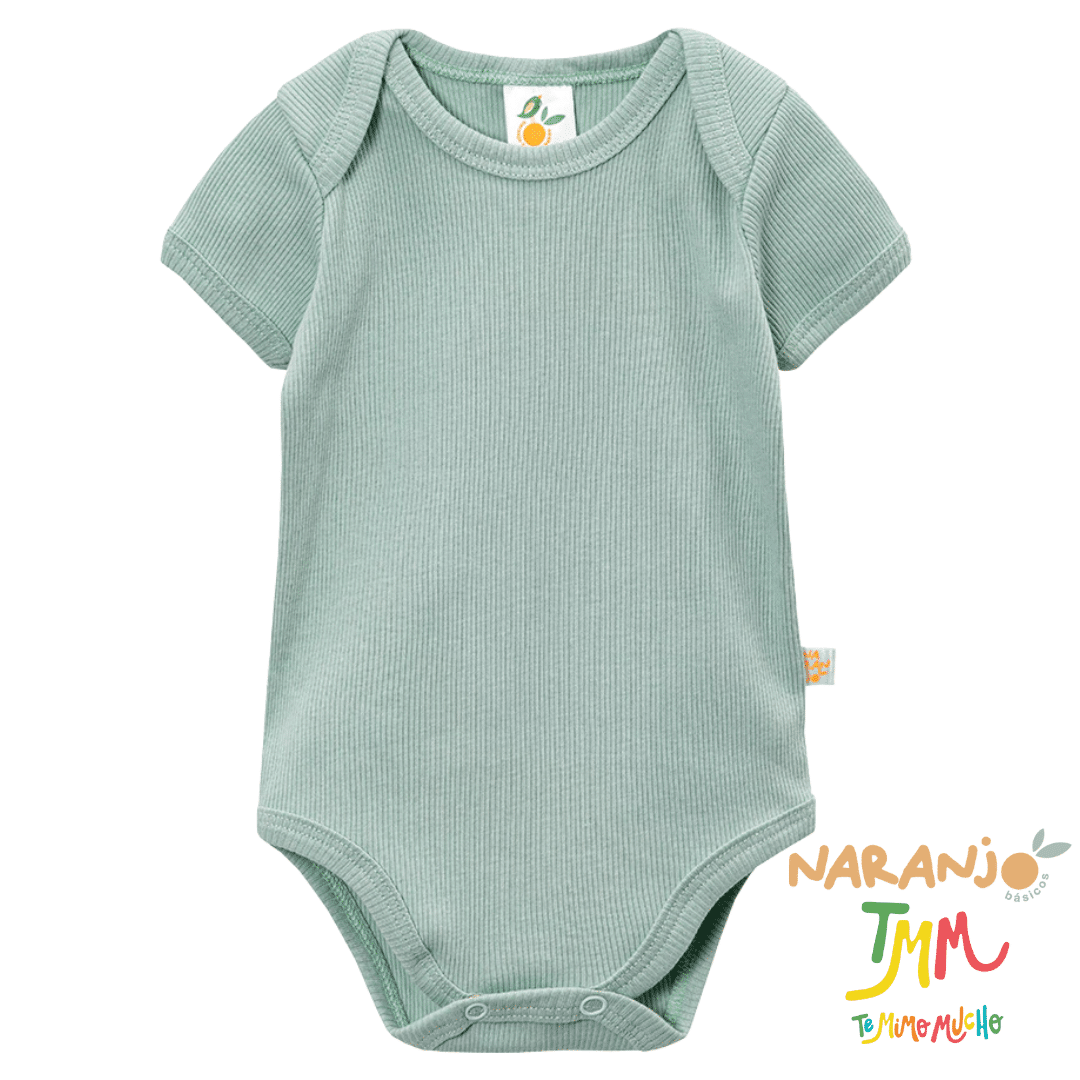 Body NARANJO MORLEY Verde Manga Corta Cuello Americano - Image 2