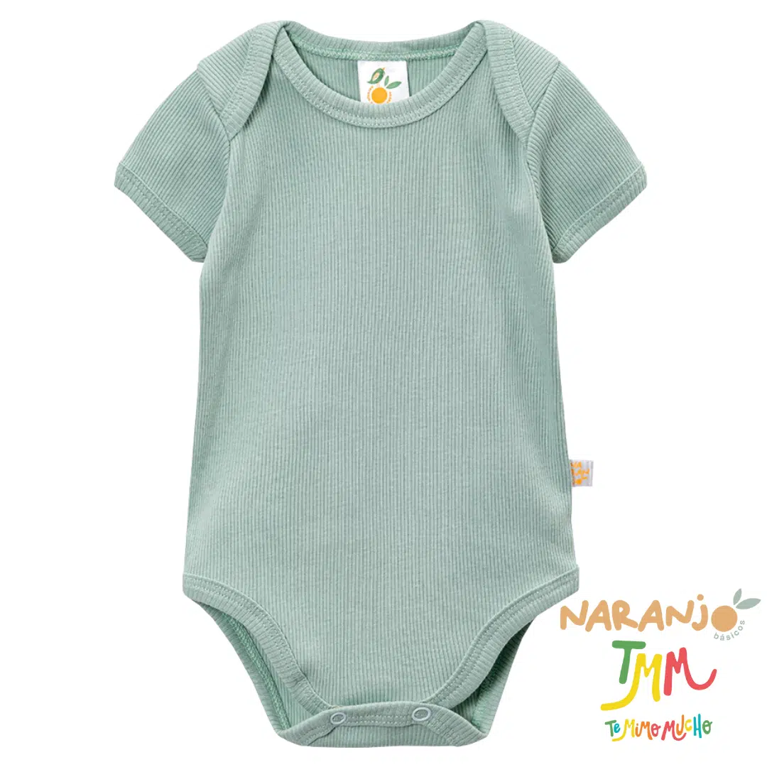 Body NARANJO MORLEY Verde Manga Corta Cuello Americano - Image 2