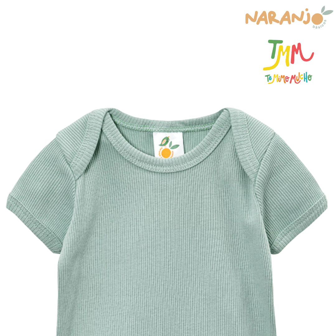 Body NARANJO MORLEY Verde Manga Corta Cuello Americano - Image 3