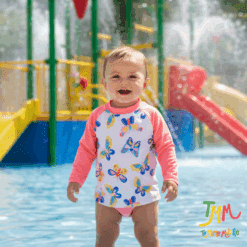 MALLA REMERA + BOMBACHA UV 50+ MARIPOSA CORAL  BIG BAY