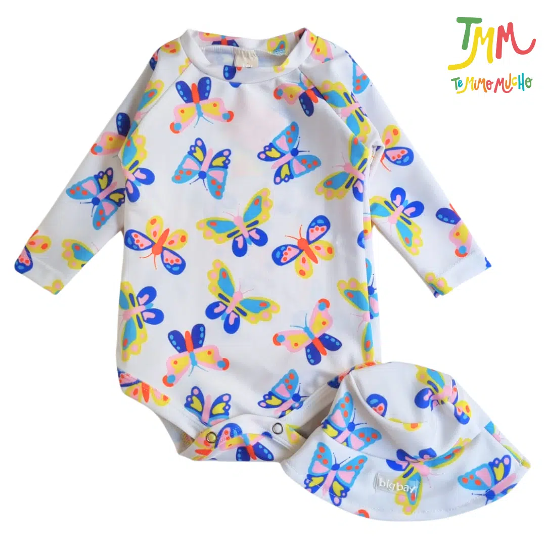 PROMO POR FALLA - SET  BODY + PILUSO DE REGALO UV 50+  MARIPOSAS   BIG BAY - Image 2