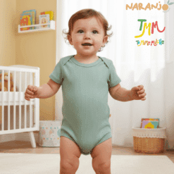 Body NARANJO MORLEY Verde Manga Corta Cuello Americano - Imagen 4