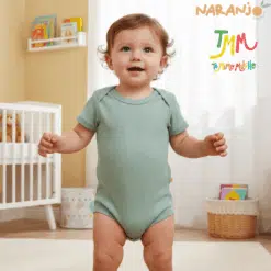 Body NARANJO MORLEY Verde  Manga Corta Cuello Americano