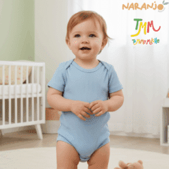 Body NARANJO MORLEY Celeste  Manga Corta Cuello Americano