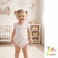 Body manga corta Conejito Nube Rosa