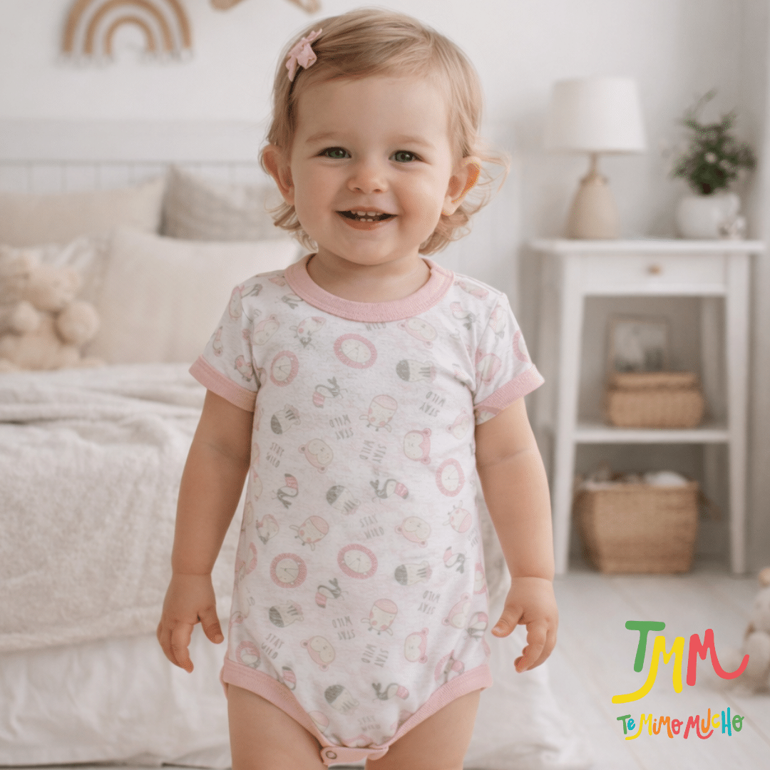 Body manga corta Selva Rosa