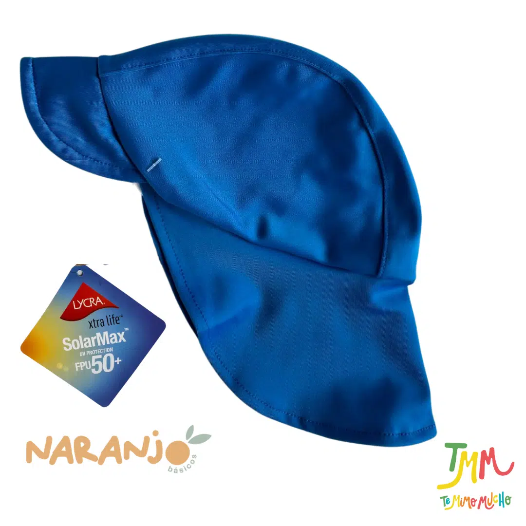 GORRO LEGIONARIO PROTECCION UV 50+ azul NARANJO - Image 2