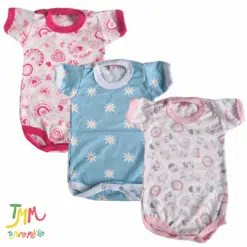 SET x 3 Body Manga Corta Beba