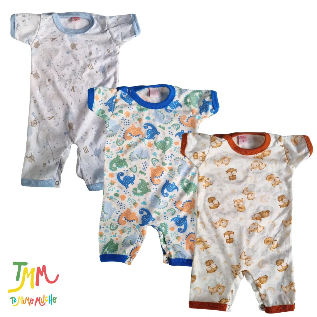 SET x 3 Enterito  Manga Corta Bebe