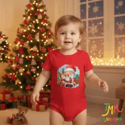 Body de Navidad Papa Noel y Reno Rojo