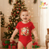 Body de Navidad Papa Noel y Muñeco de Nieve Rojo