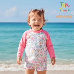 Conjunto malla proteccion uv flores NARANJO