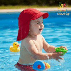 GORRO LEGIONARIO PROTECCION UV 50+ ROJO NARANJO