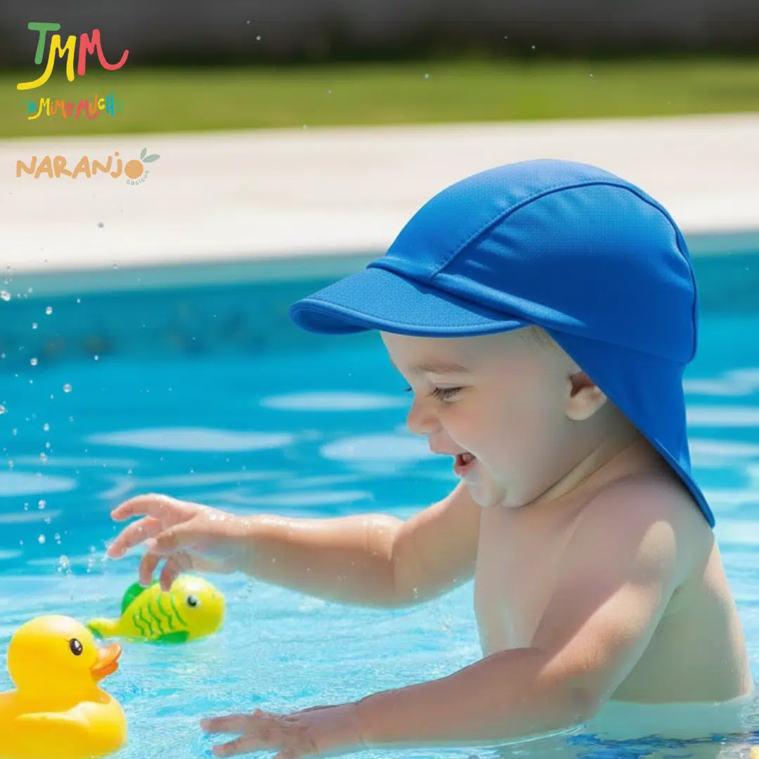 GORRO LEGIONARIO PROTECCION UV 50+ azul NARANJO