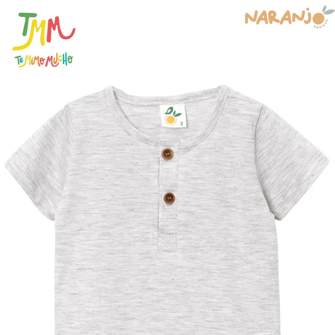 Body NARANJO MELANGE Boton - Imagen 3