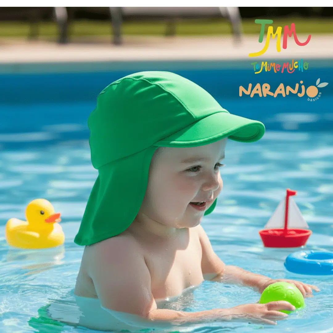GORRO LEGIONARIO PROTECCION UV 50+ verde NARANJO