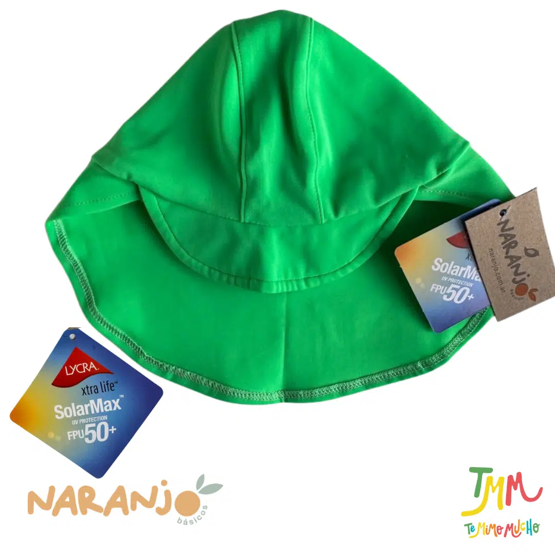 GORRO LEGIONARIO PROTECCION UV 50+ verde NARANJO - Image 3