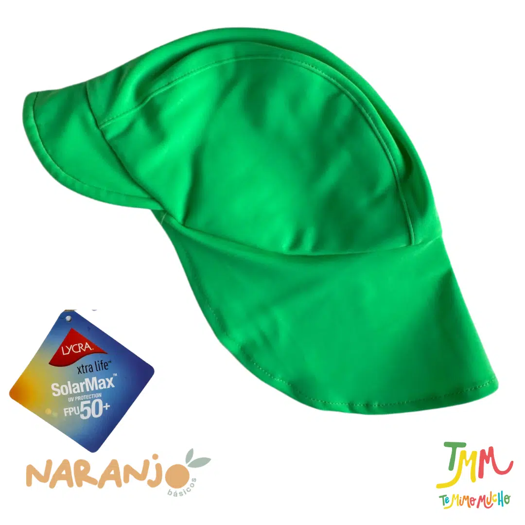 GORRO LEGIONARIO PROTECCION UV 50+ verde NARANJO - Image 2