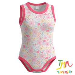 Body Musculosa Flores Rosa