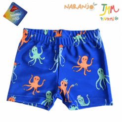SHORT MALLA Proteccion UV PULPOS NARANJO