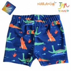 SHORT MALLA Proteccion UV COCODRILO NARANJO