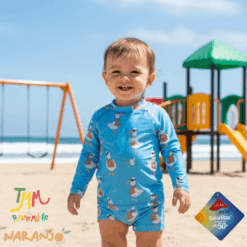 Conjunto malla proteccion uv 50+ NARANJO gaviota