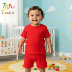 Conjunto Remera y Short ROJO tela bambula