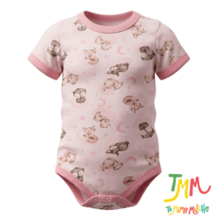 Body Manga Corta Buho Rosa
