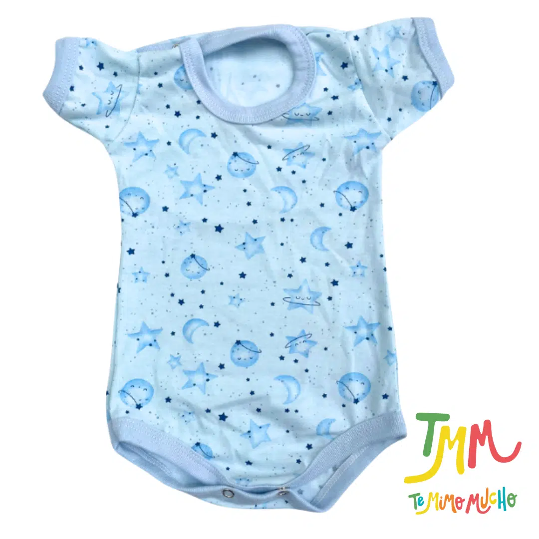 Body  Estrellas Celeste  Manga Corta