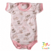 Body Manga Corta Buho Rosa