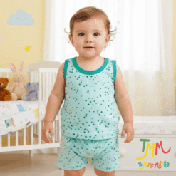 Conjunto Remera y Short Estrellas Verdes