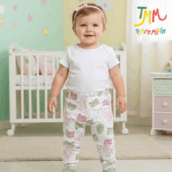 Pantaloncito Ositos Verde y Rosa