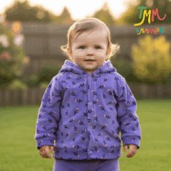 Campera Plush con Capucha Flores