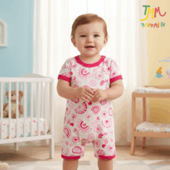 Enterito manga corta Corazones Rosa