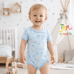 Body  Estrellas Celeste  Manga Corta