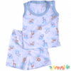 Conjunto Remera y Short Jirafa Celeste