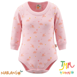 Body Naranjo Elefante Globo Rosa