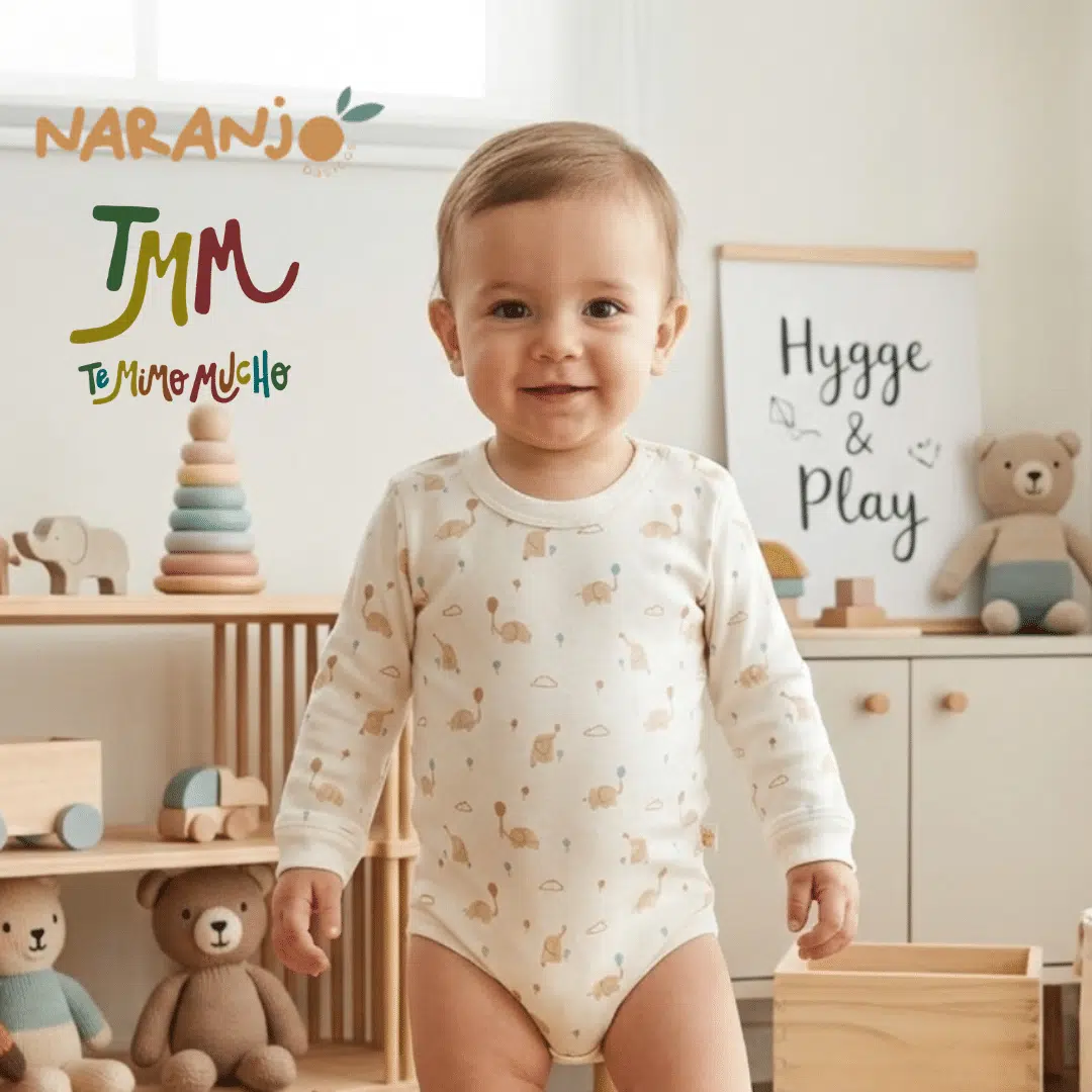 Body Naranjo Elefante Globo Crudo - Imagen 7