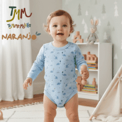 Body Naranjo Elefante Globo Celeste - Imagen 6