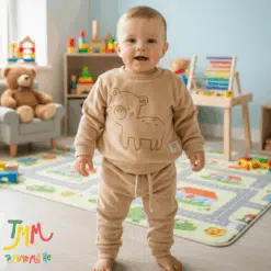 Conjunto Buzo y Babucha Plush Beige