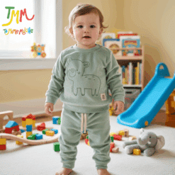 Conjunto Buzo y Babucha Plush Verde