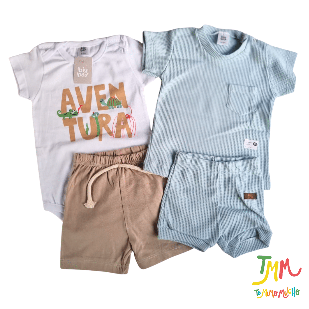 Set TALLE 9-12 MESES – 4 PRENDAS BEBE POR FALLA  – ART 352